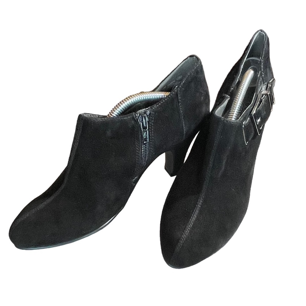 Aerosoles Black Suede Slip On Heels Womens Shoes Size 7.5 - Picture 5 of 15